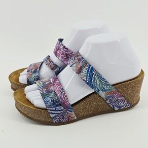 Spring Step Butterpea Wedge Slide Strappy Sandal Women's Size US 7.5 EU 38